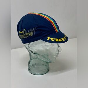 1983 Vintage Rare Dallas YMCA Thanksgiving Turkey Trot Rainbow Running Cap Hat